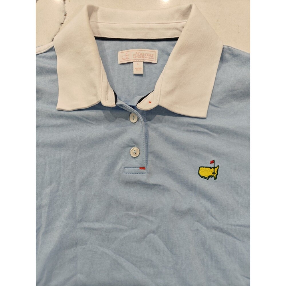 Master’s Peter Millar Women’s Polo Shirt Size Large Light Blue